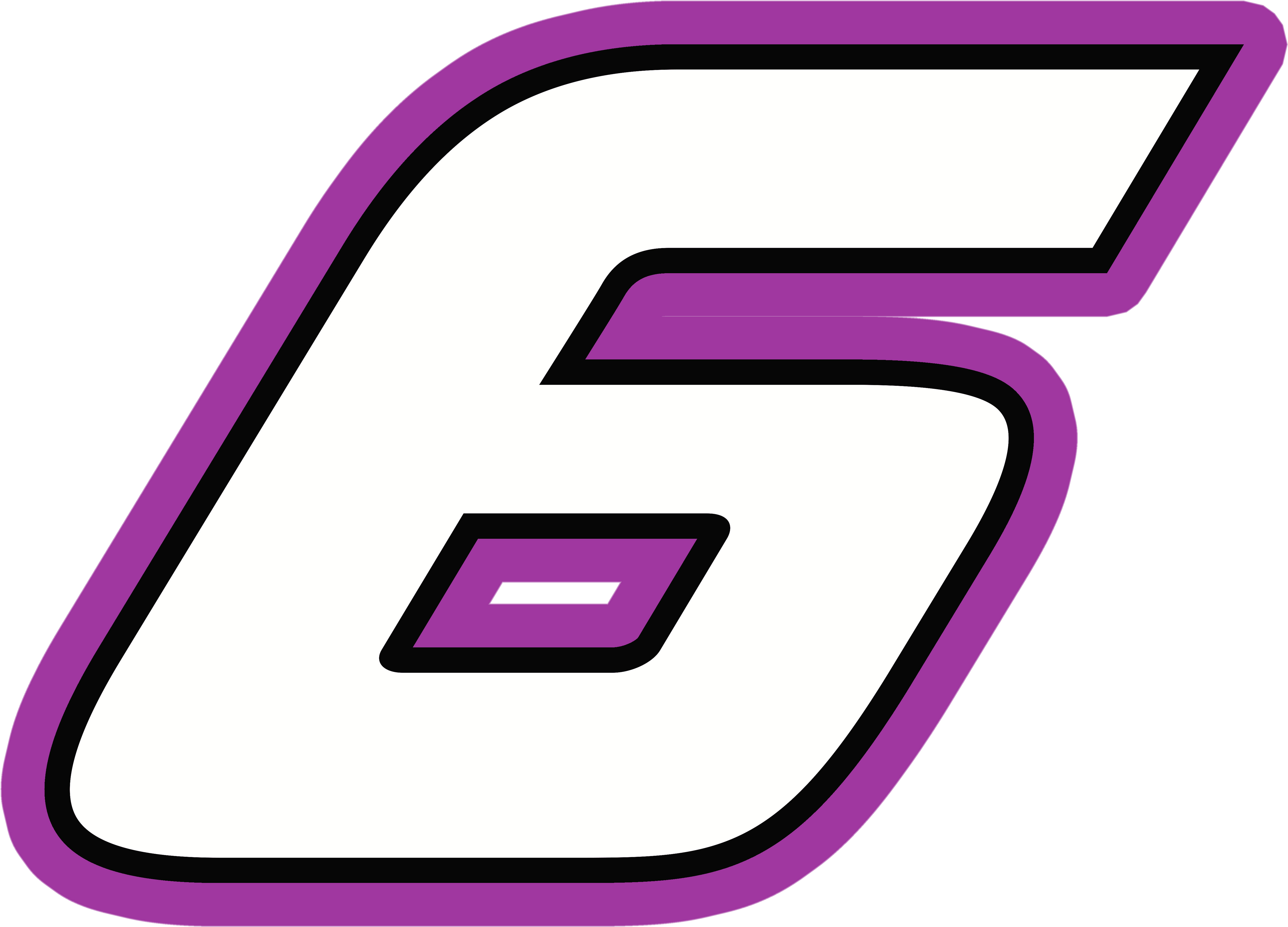 2015 Xfinity Number 6purple Nascar Number 6 Logo Full Size Png